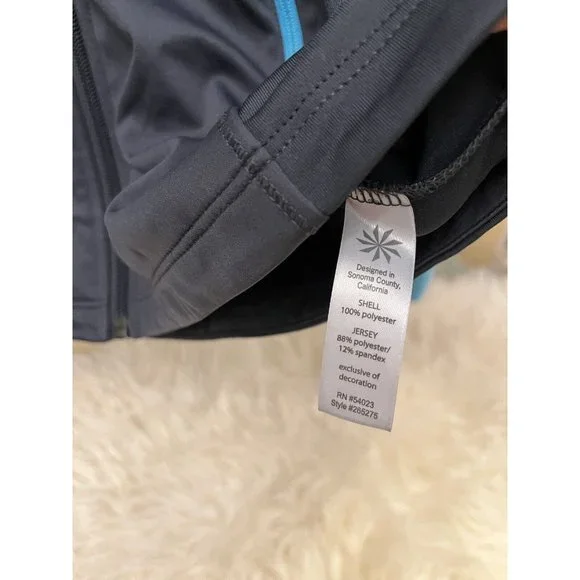 ATHLETA GREY DIPSEA WATER RESISTANT RUNNING SPORTS ATHLETIC JACKET WOMENS M - Picture 6 of 8